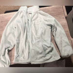 Columbia Light Blue Fleece Zip Up Jacket Size Large